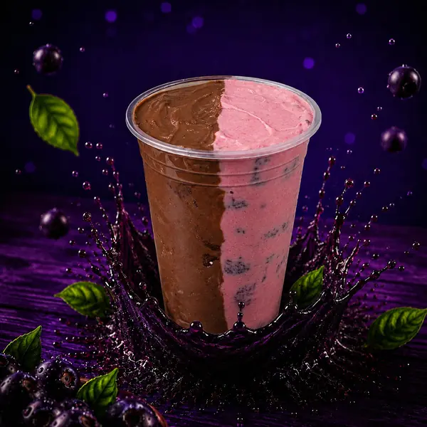 Copo Nutella e Creme de Morango